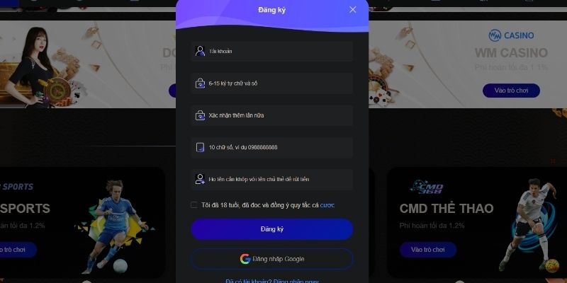 Đăng ký LUCK8 yêu cầu người dùng cung cấp các thông tin cơ bản